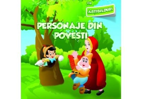 Carte de colorat cu abtibilduri. Personaje din Poveste