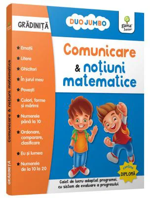 Comunicare si notiuni matematice gradinita. Colectia Duo Jumbo