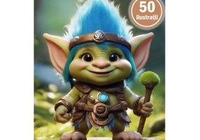 Carte de colorat, 50 de ilustratii, Troli draguti