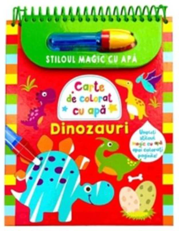 Dinozauri. Carte de colorat cu apa. Stiloul magic cu apa
