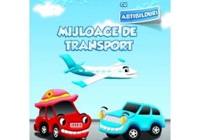 Carte de colorat cu abtibilduri. Mijloace de Transport