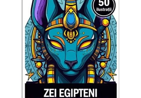 Carte de colorat, 50 de ilustratii, Egyptian Gods