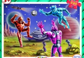 Puzzle Roboti spatiali