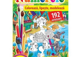 Numerele. Coloreaza, lipeste, modeleaza. 192 autocolante + model 3D