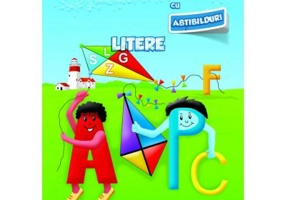 Carte de colorat cu abtibilduri. Litere