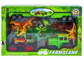 Set tractor + figurine dinozaur