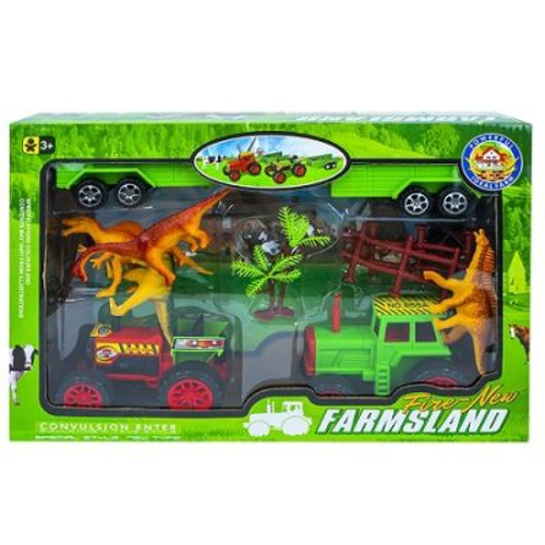 Set tractor + figurine dinozaur