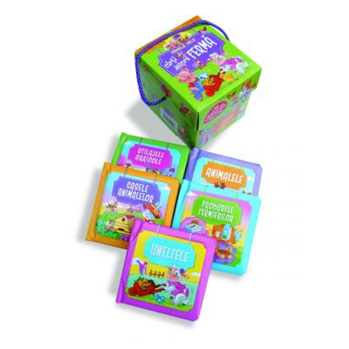 Primele mele carti despre ferma. 5 carti in cutie de carton