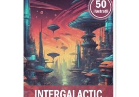 Carte de colorat, 50 de ilustratii, Intergalactic