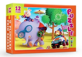 Puzzle. O plimbare prin safari, 12 piese