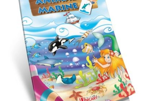 Animale marine. Lipim si coloram