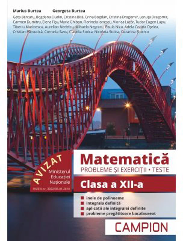 Matematica Probleme si exercitii, teste pentru clasa a 12-a