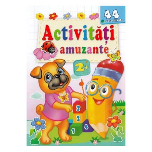 Activitati amuzante. Catelusul Mops 44 autocolante 2 ani+