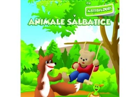 Carte de colorat cu abtibilduri. Animale Salbatice