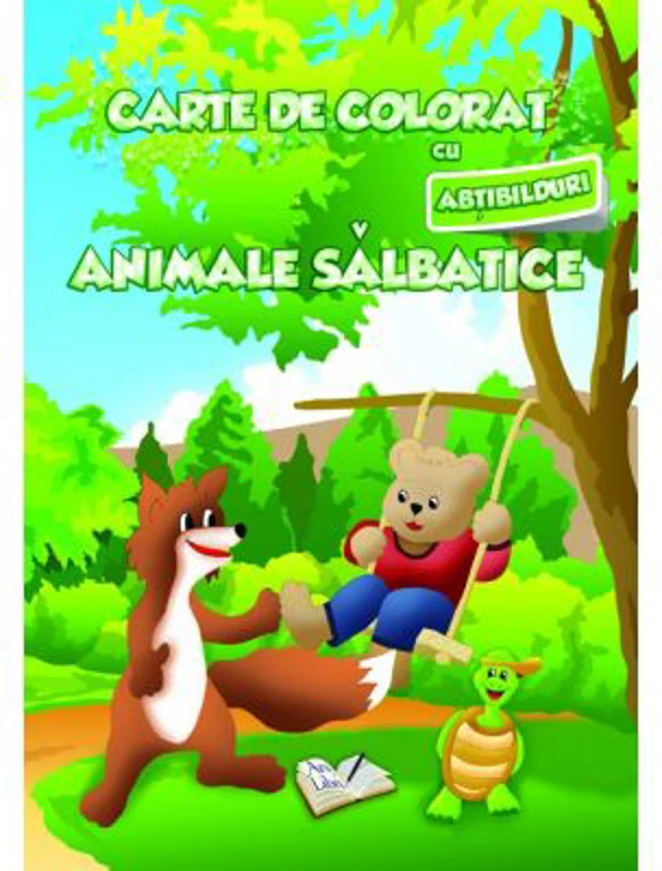 Carte de colorat cu abtibilduri. Animale Salbatice