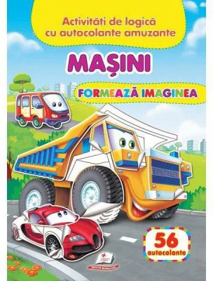 Masini. Formeaza imaginea. 56 autocolante