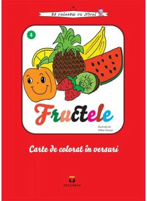 Fructele - carte de colorat