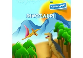 Carte de colorat cu abtibilduri. Dinozauri