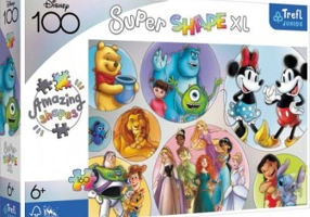 Puzzle Primo Super shape XXL 160 Disney 100. Lumea Disney, Trefl