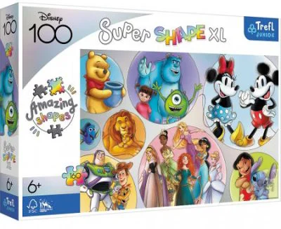 Puzzle Primo Super shape XXL 160 Disney 100. Lumea Disney, Trefl
