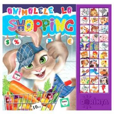 Animalele la shopping. Carte cu sunete - Inesa Tautu