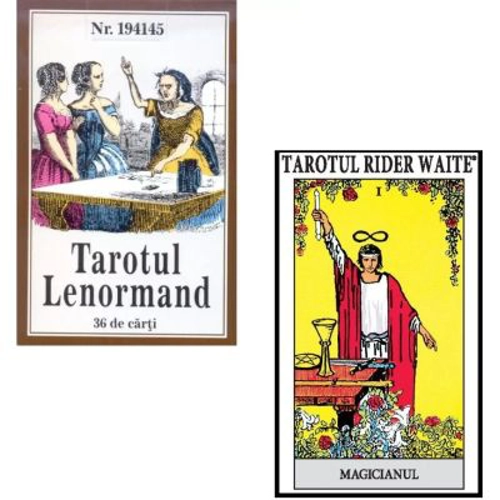 Pachet format din 2 seturi de carti Tarot, Rider Waite, Tarotul Lenormand