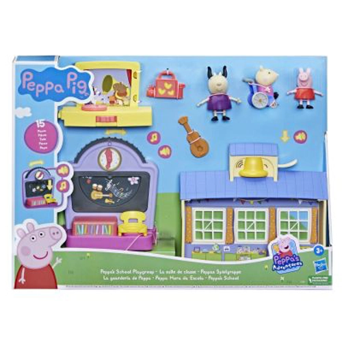 Figurina Peppa Pig cu decor de joaca scolar, Peppa Pig