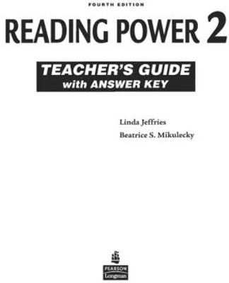 Reading Power 2, Teacher's Guide with Answer Key - Linda Jeffries