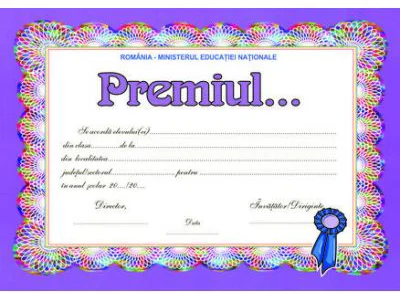 Diploma scolara de acordare a PREMIULUI... (DLFD007B)