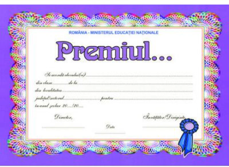 Diploma scolara de acordare a PREMIULUI... (DLFD007B)