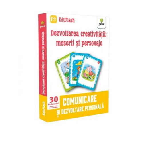 Dezvoltarea creativitatii. Meserii si personaje. Comunicare si dezvoltare personala (30 de flashcarduri)