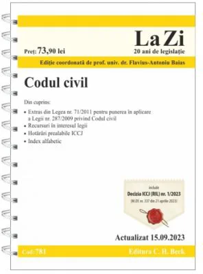 Codul civil. Cod 781. Actualizat la 15. 09. 2023