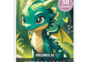 Carte de colorat, 50 de ilustratii, Bebe Dragoni, Volumul 3