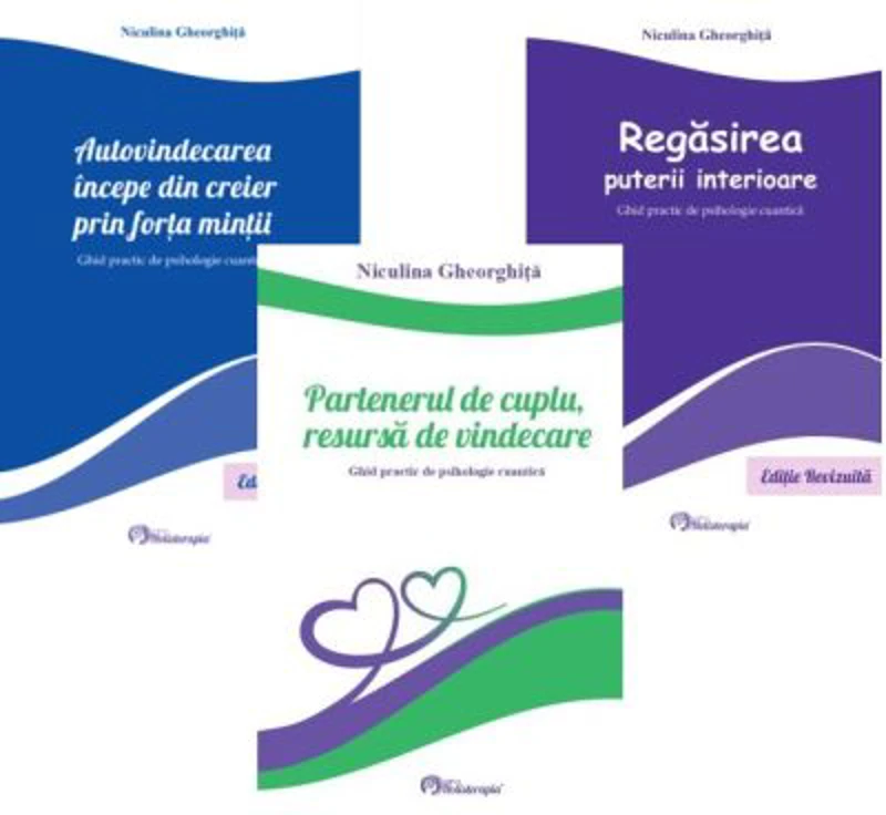 Pachet 3 carti Niculina Gheorghita: Partenerul de cuplu, Regasirea puterii interioare si Autovindecarea incepe din creier
