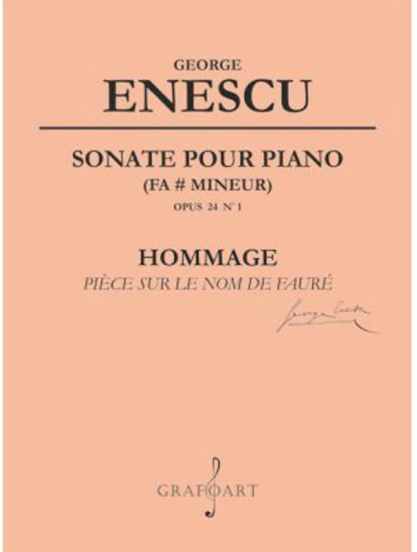Sonate pour piano. Opus 24, numarul 1 - George Enescu