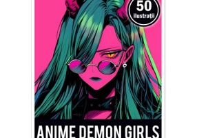Carte de colorat, 50 de ilustratii, Anime Demon Girls