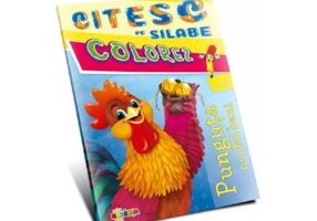 Citesc pe silabe, colorez. Punguta cu doi bani