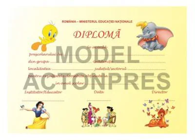 Diploma scolara GRADINITA (DLFD001A)