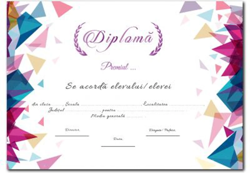 Diploma scolara (Gimnaziu) DLF1