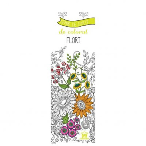 Semne de carte de colorat. Flori