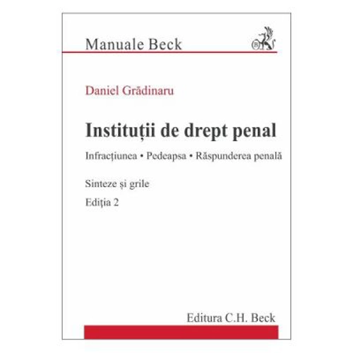 Institutii de drept penal. Sinteze si grile Editia 2 - Daniel Gradinaru