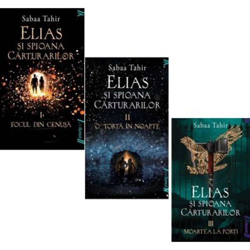 Elias si spioana Carturarilor. Focul din cenusa, O torta in noapte si Moartea la porti. Set 3 volume necartonate