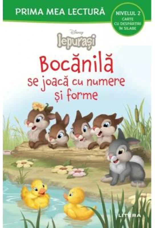 Disney Iepurasi. Bocanila se joaca cu numere si forme (Nivelul 2 Carte cu despartiri in silabe)