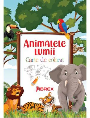 Animalele lumii. Carte de colorat
