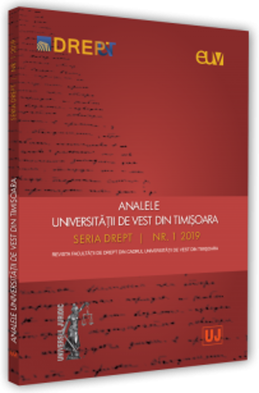 Analele Universitatii de Vest din Timisoara. Seria Drept, Nr. 1/2019