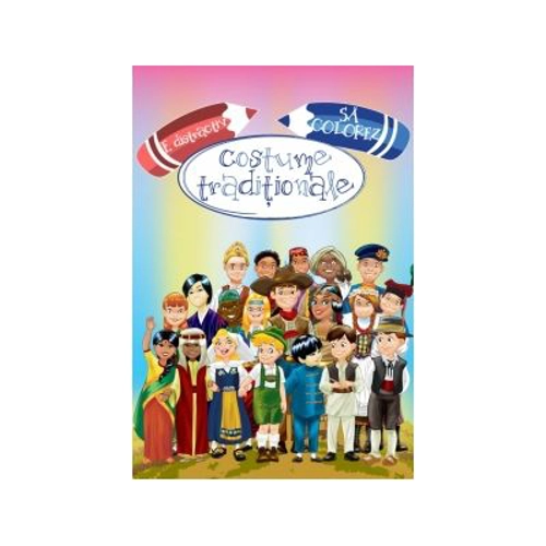 E distractiv sa colorez costume traditionale