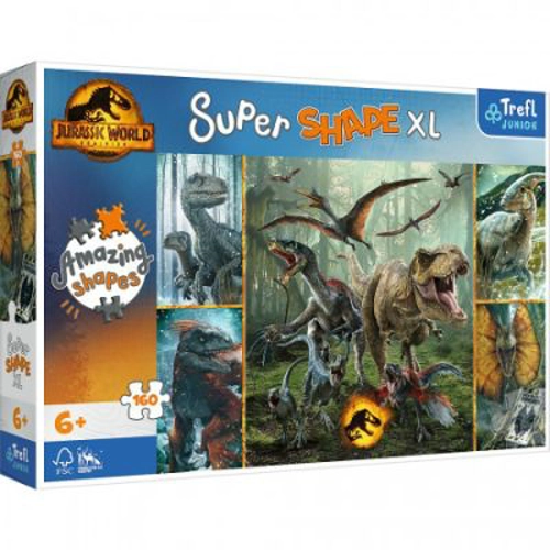 Puzzle Primo Super shape XXL 160 Jurassic World. Dinozauri neobisnuiti, Trefl