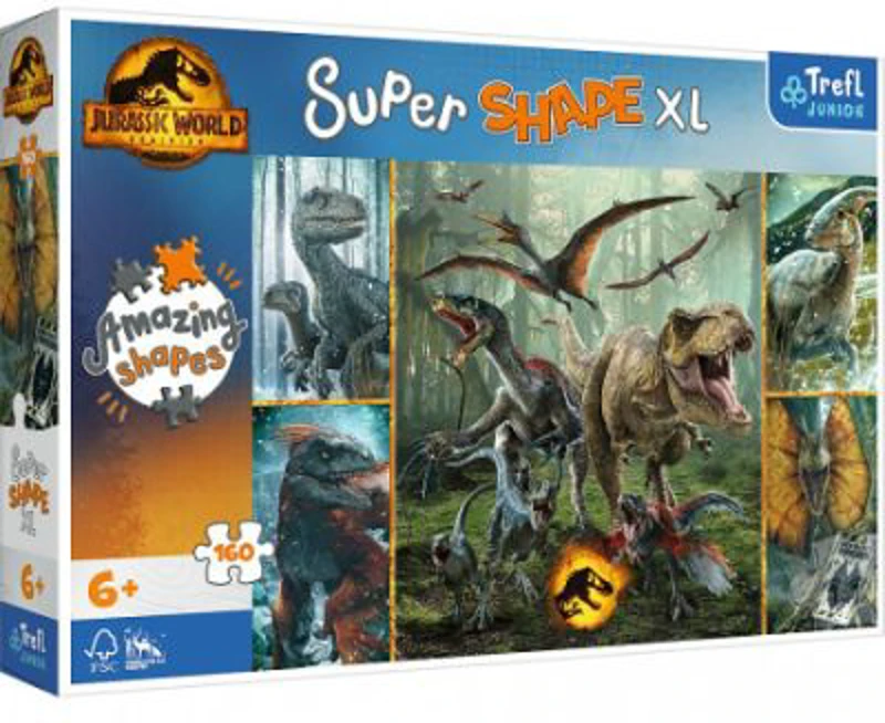 Puzzle Primo Super shape XXL 160 Jurassic World. Dinozauri neobisnuiti, Trefl
