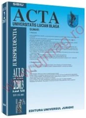 Acta Universitatis Lucian Blaga nr. 2/2013