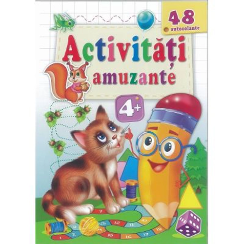 Pisicuta-Activitati amuzante 4+ cu 48 autocolante